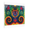 Dancing Bear Rainbow Hearts Tie-Dye Wall Art Canvas Print | JamminOn