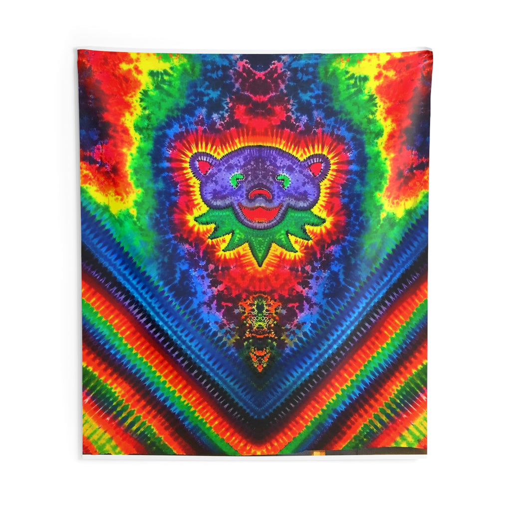 Purple Bear Chevron Tie-Dye Wall Tapestry | JamminOn