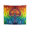 Rainbow Mushroom Tie-Dye Wall Tapestry | JamminOn