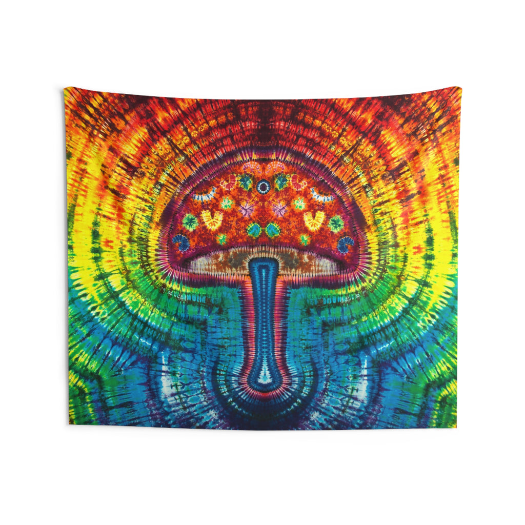Rainbow Mushroom Tie-Dye Wall Tapestry | JamminOn