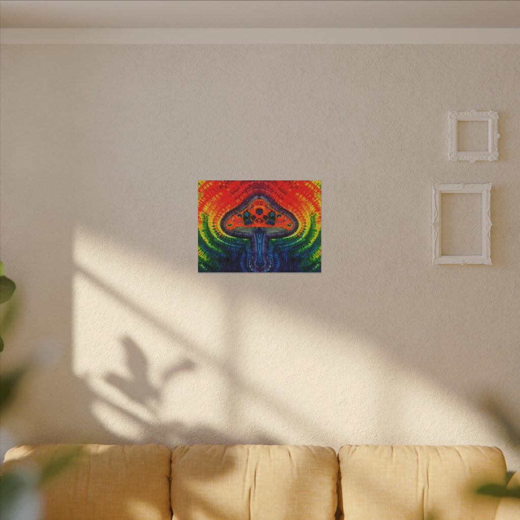 Psychedelic Mushroom Mandala Tie-Dye Canvas Print | JamminOn