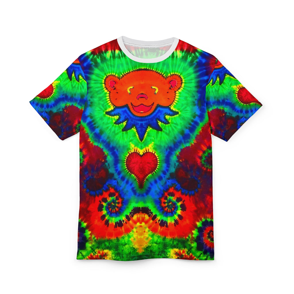 Orange Bear Rainbow Spirals Tie-Dye AOP Shirt | JamminOn