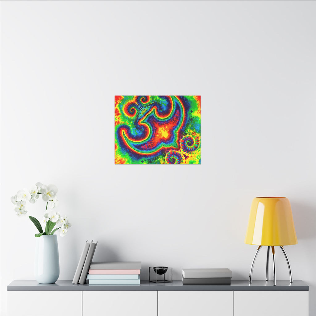 Om Symbol Rainbow Tie-Dye Canvas Print | JamminOn