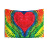 Rainbow Heart Tie-Dye Wall Tapestry | JamminOn