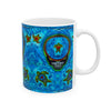 Peace Sign Fire Tie-Dye Ceramic Mug | JamminOn