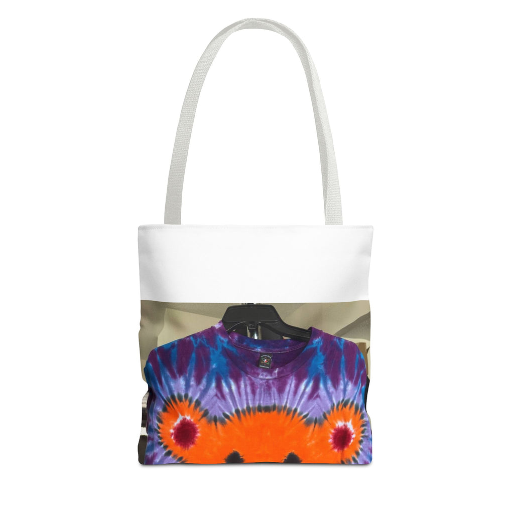 Orange Bear Radial Psychedelic Tie-Dye Tote Bag | JamminOn