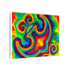 Om Symbol Rainbow Tie-Dye Canvas Print | JamminOn