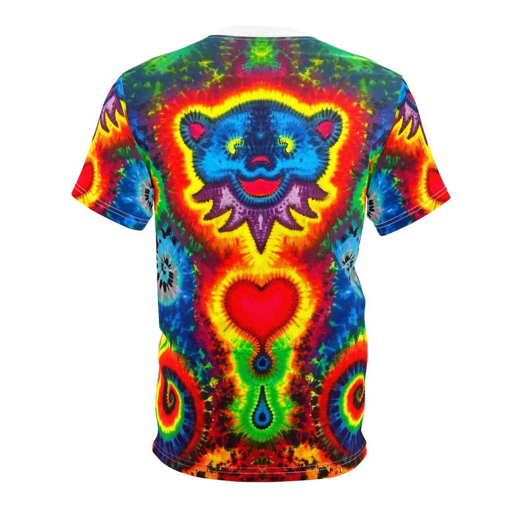Blue Bear Heart Tie-Dye AOP Shirt | JamminOn
