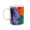 Orange Bear Radial Psychedelic Tie-Dye Coffee Mug | JamminOn