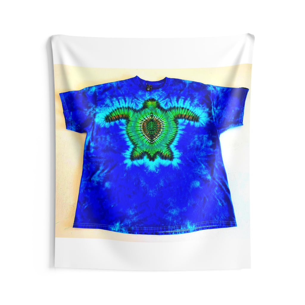 Blue Ocean Sea Turtle Tie-Dye Wall Tapestry | JamminOn