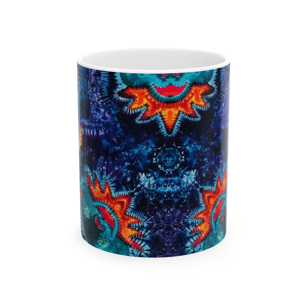 Cosmic Bear Mandala Psychedelic Tie-Dye Coffee Mug | JamminOn