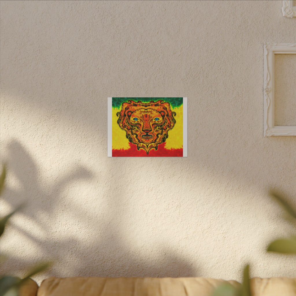 Rasta Lion Tie-Dye Canvas Print | JamminOn