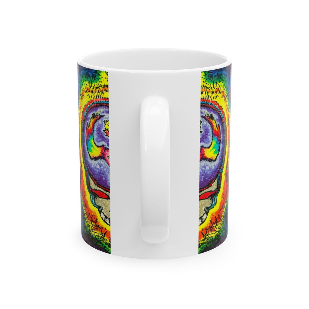 Stealie Skull Bear Heart Tie-Dye Ceramic Mug | JamminOn
