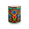 Blue Jammin Bear Heart Tie-Dye Ceramic Mug | JamminOn