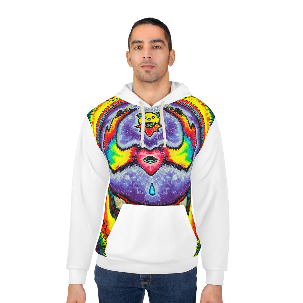 Stealie Skull Bear Heart Tie-Dye AOP Hoodie | JamminOn