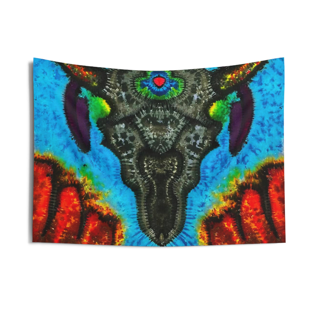 Buffalo Skull Tie-Dye Wall Tapestry | JamminOn