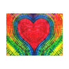 Rainbow Heart of  LOVE Tie-Dye Canvas Print | JamminOn