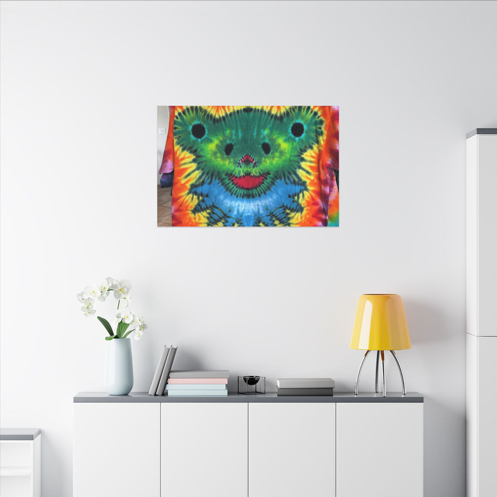Rainbow Bear Full Spectrum Tie-Dye Wall Art Canvas Print | JamminOn