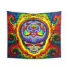 Stealie Skull Bear Heart Tie-Dye Wall Tapestry | JamminOn