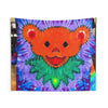 Orange Bear Radial Tie-Dye Wall Tapestry | JamminOn