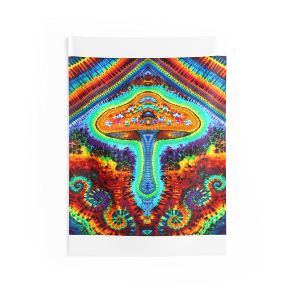 Psychedelic Mushroom Spiral Tie-Dye Tapestry | JamminOn