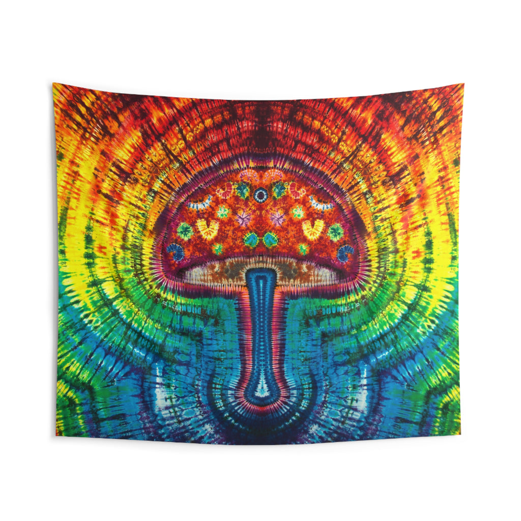 Rainbow Mushroom Tie-Dye Wall Tapestry | JamminOn