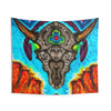 Desert Skull Cosmic Tie-Dye Wall Tapestry | JamminOn
