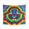 Top Hat Skull Starburst Tie-Dye Tapestry | JamminOn