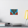 Buffalo Skull Tie-Dye Canvas Print | JamminOn