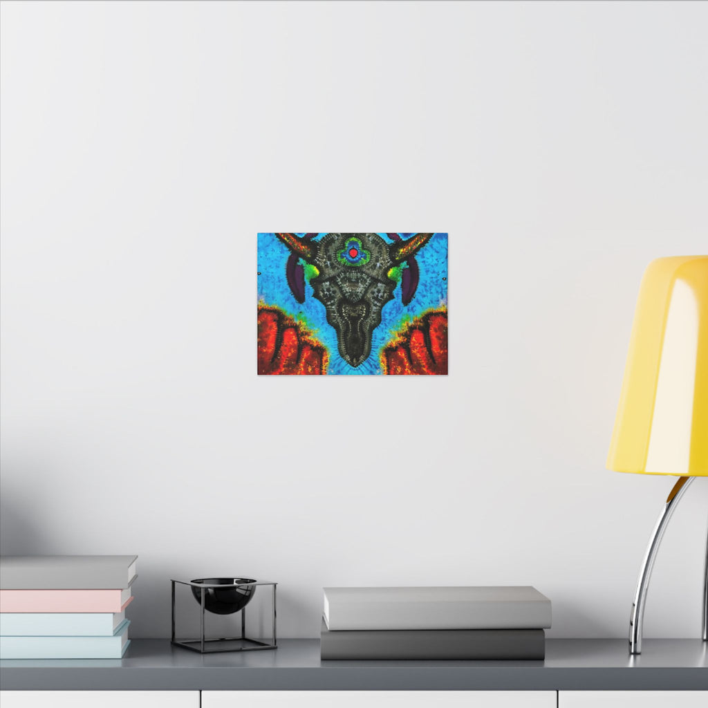 Buffalo Skull Tie-Dye Canvas Print | JamminOn