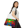 Orange Bear Rainbow Spirals Tie-Dye Tote Bag | JamminOn
