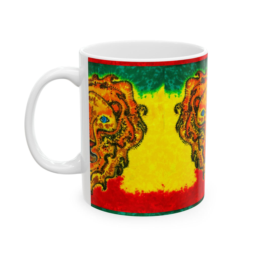 Rasta Lion Tie-Dye Ceramic Mug | JamminOn