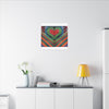 Chevron Rainbow Heart Tie-Dye Wall Art Canvas Print | JamminOn