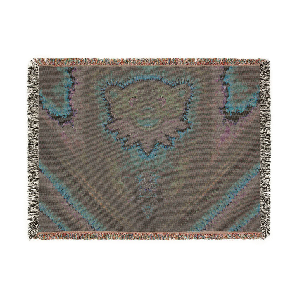Psychedelic Tie-Dye Woven Blanket | JamminOn Festival Art
