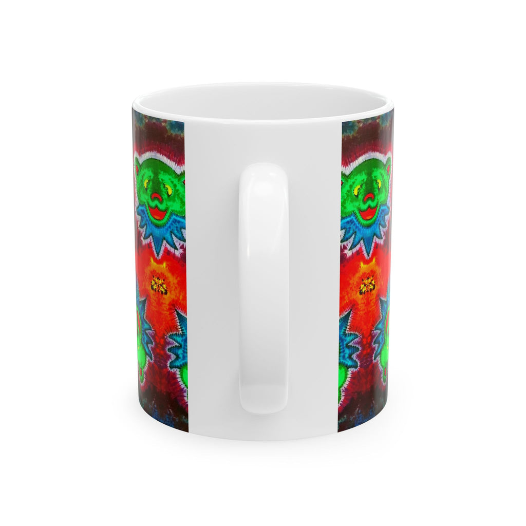Triple Dancing Bears Tie-Dye Ceramic Mug | JamminOn