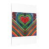 Chevron Rainbow Heart Tie-Dye Wall Art Canvas Print | JamminOn