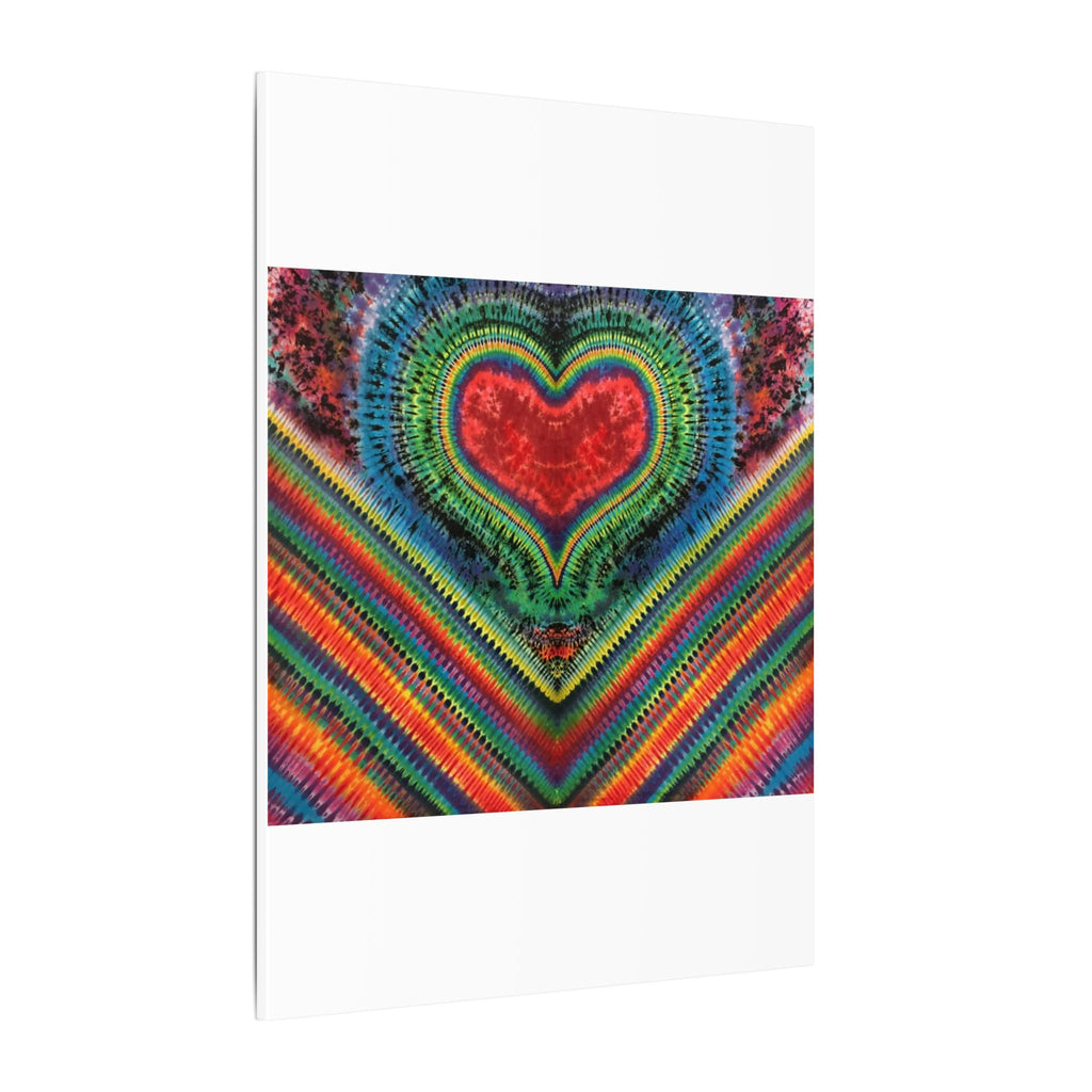 Chevron Rainbow Heart Tie-Dye Wall Art Canvas Print | JamminOn