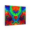 Orange Bear Rainbow Spirals Tie-Dye Canvas Print | JamminOn