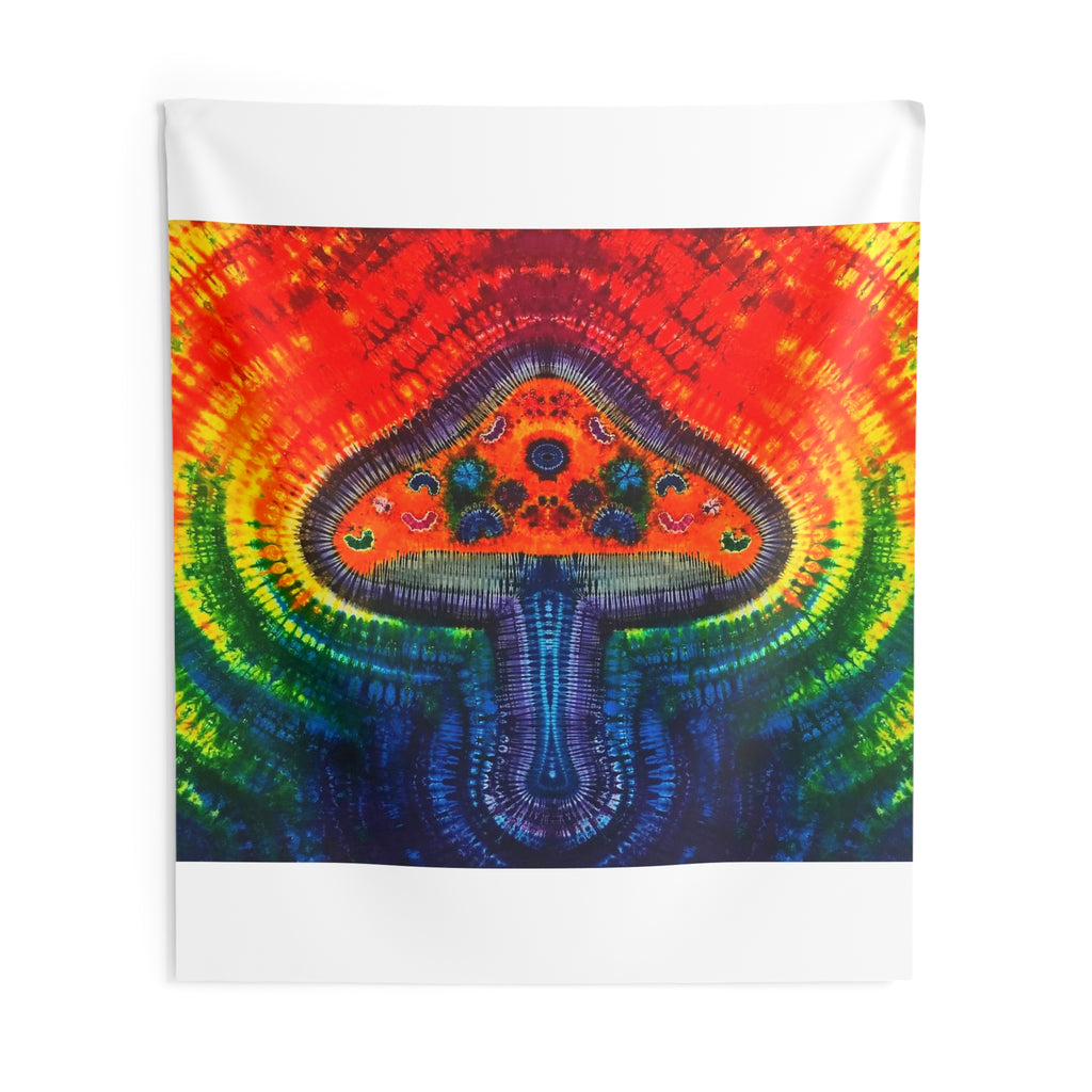 Psychedelic Mushroom Mandala Tie-Dye Wall Tapestry | JamminOn