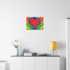 Rainbow Heart of  LOVE Tie-Dye Canvas Print | JamminOn
