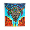 Desert Skull Cosmic Tie-Dye Wall Tapestry | JamminOn