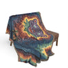 Psychedelic Tie-Dye Woven Blanket | JamminOn Festival Art