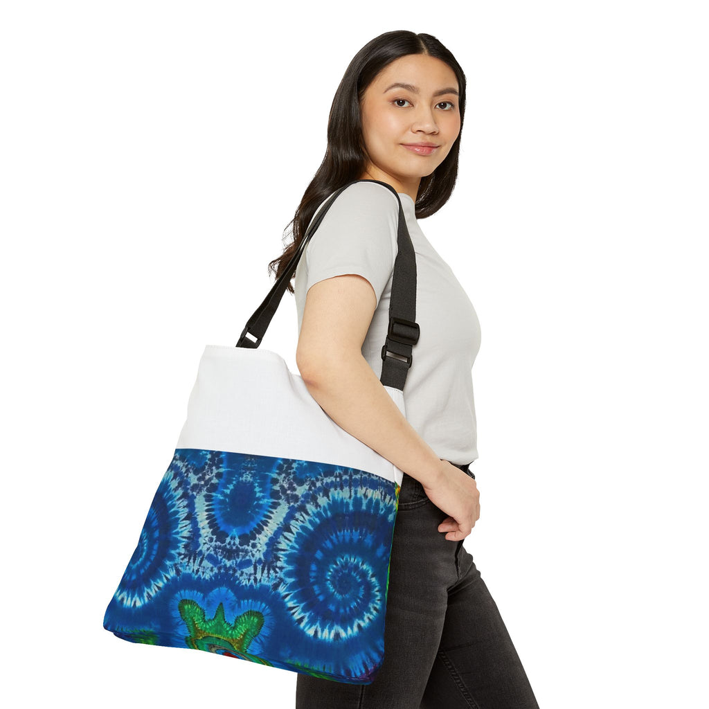 Rainbow Arch Sea Turtle Tie-Dye Tote Bag | JamminOn