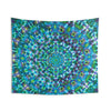 Kaleidoscope Mandala Tapestry — Blue Green Boho Wall Hanging