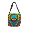 Teal Bear Rainbow Fans Tie-Dye Tote Bag | JamminOn