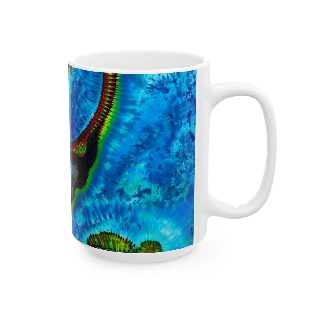 Stealie Turtle Mandala Tie-Dye Ceramic Mug | JamminOn