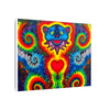 Blue Bear Heart Tie-Dye Canvas Print | JamminOn
