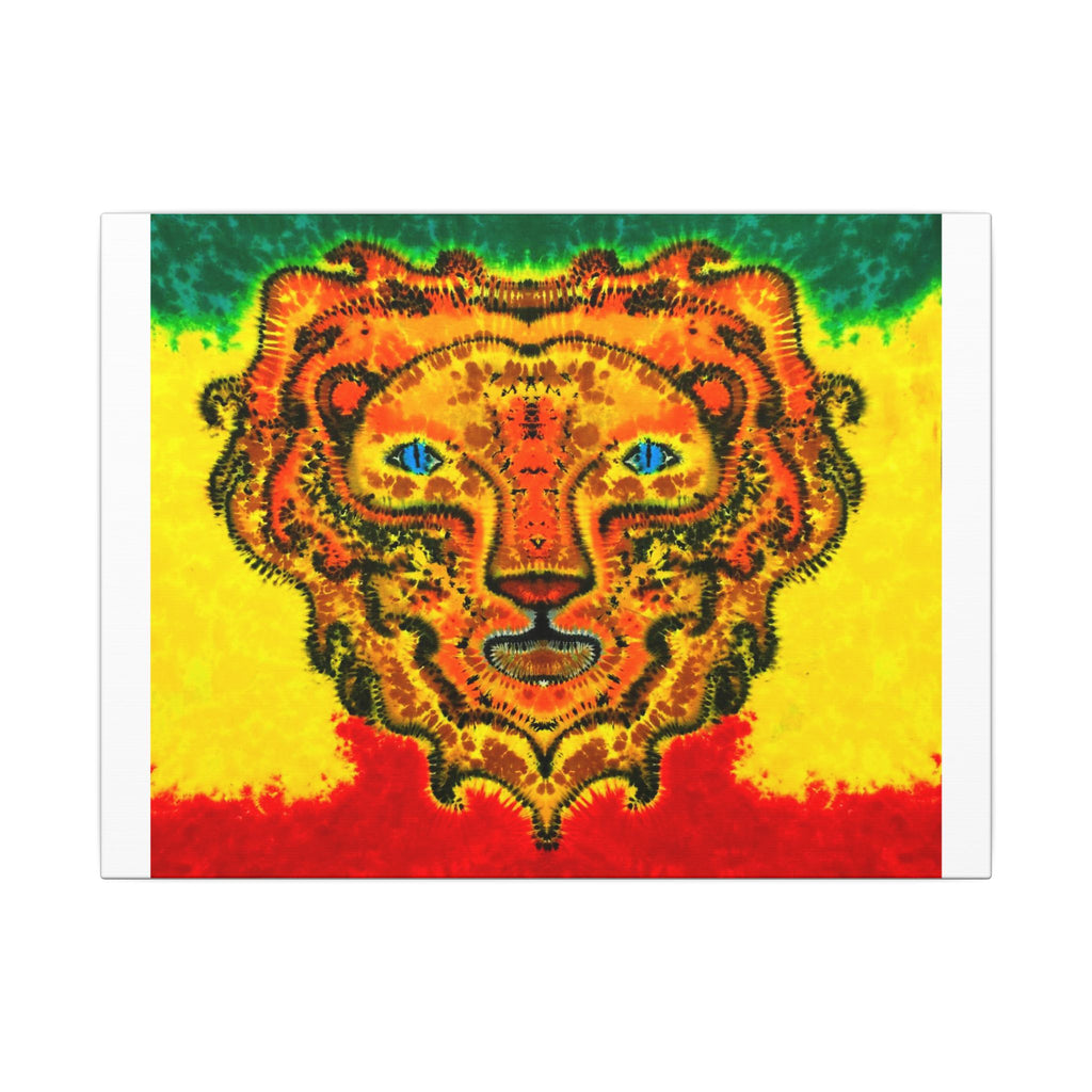 Rasta Lion Tie-Dye Canvas Print | JamminOn