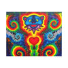 Blue Bear Heart Tie-Dye Canvas Print | JamminOn