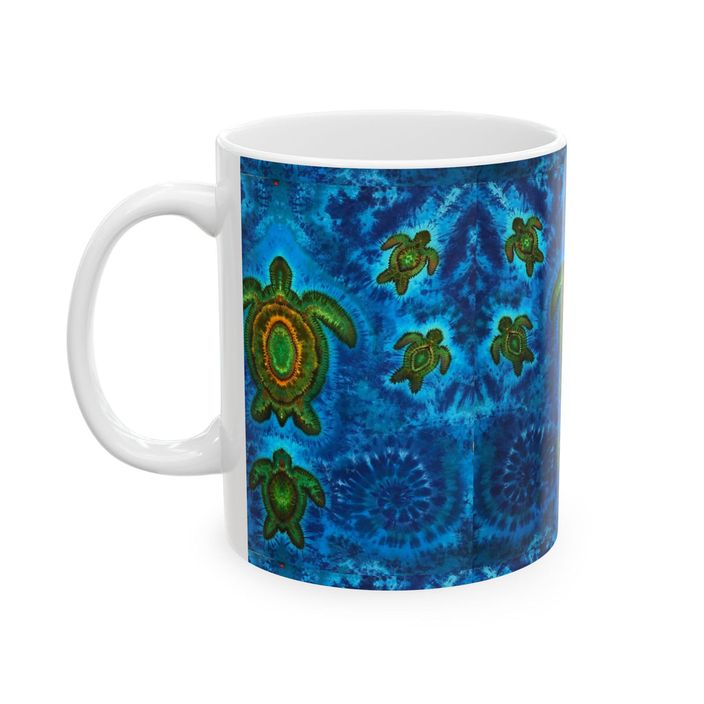 Sea Turtle Family Tie-Dye Ceramic Mug | JamminOn